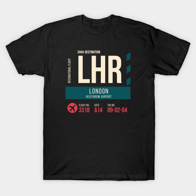 London Heathrow Airport Stylish Luggage Tag (LHR) T-Shirt by SLAG_Creative